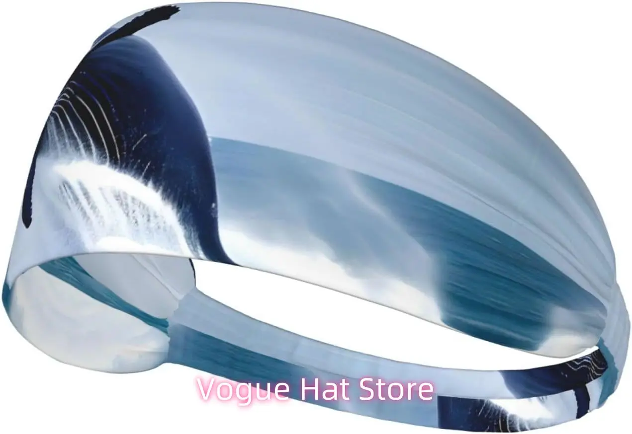 

Эластичная повязка на голову для упражнений «Киты в море», повязка на голову для фитнеса, йоги и велоспорта, эластичная повязка на голову для занятий спортом на открытом воздухе, впитывающая пот