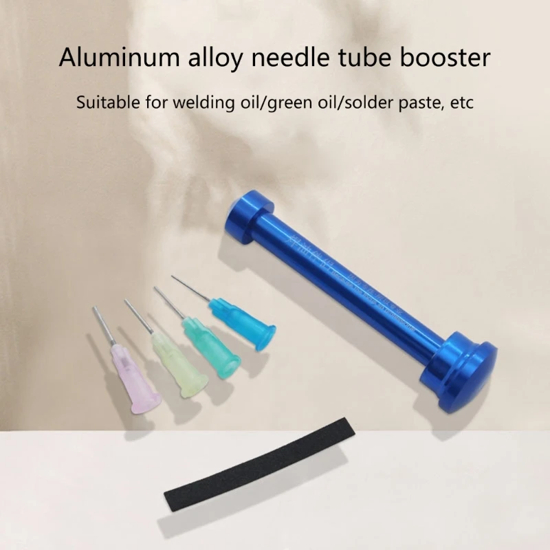 Dispenser di siringhe manuali in lega di alluminio strumento a stantuffo paste di flusso di saldatura Booster per maschera di saldatura UV spingiolio per saldatura a inchiostro