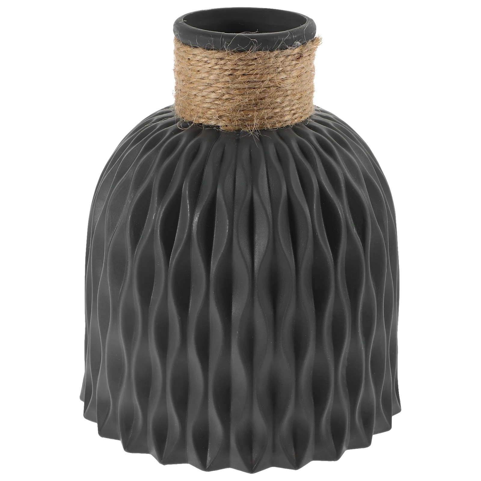 

Vase Pineapple Pattern Grain Flower Container Decor Arrangement Room Grey Plants