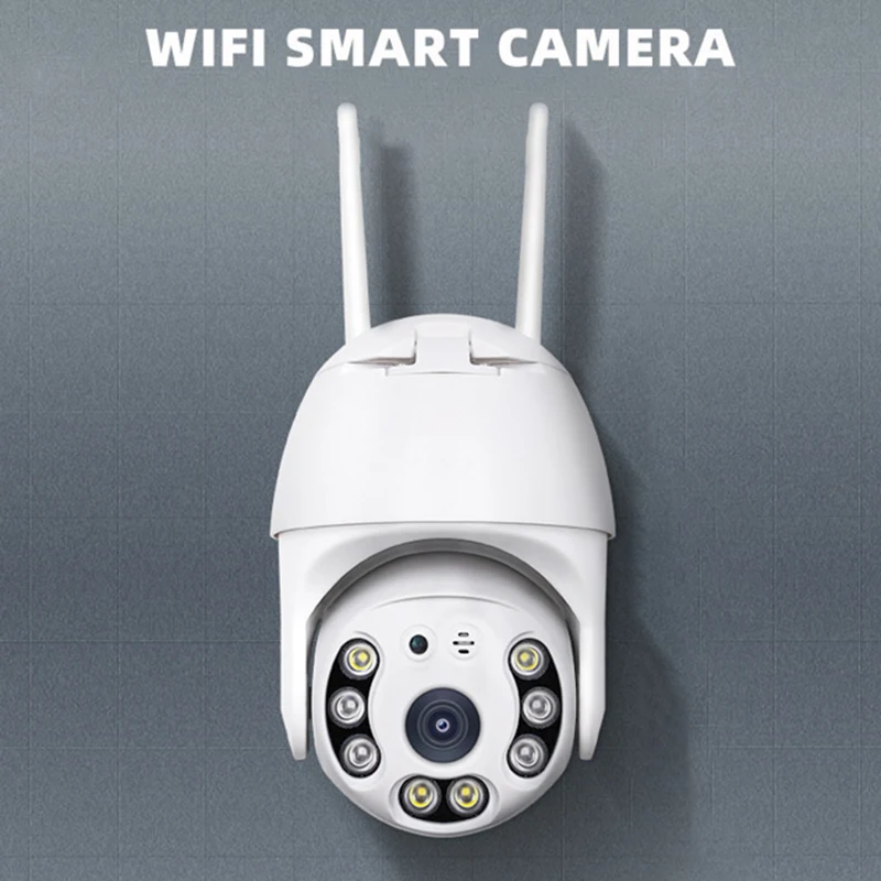 Cameras De Seguridad WIFI White Light Full Color Night Vision Double Light Source Ball Machine Camera Intelligent Monitoring Out