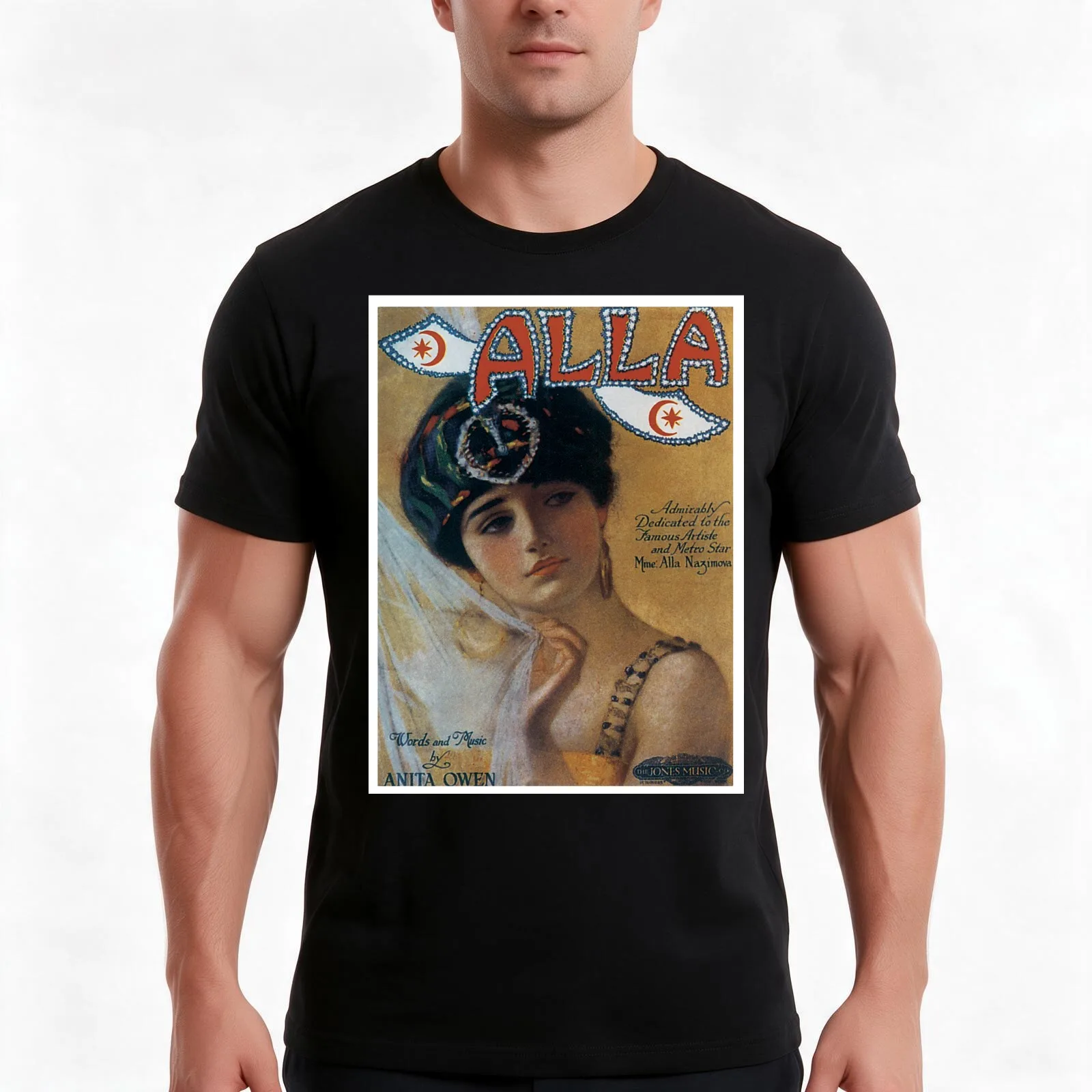 Vintage Sheet Music Songbook Cover Alla 1920's T-Shirt Summer Casual Cotton Tee Oversized Streetwear Tops Unisex Men Women
