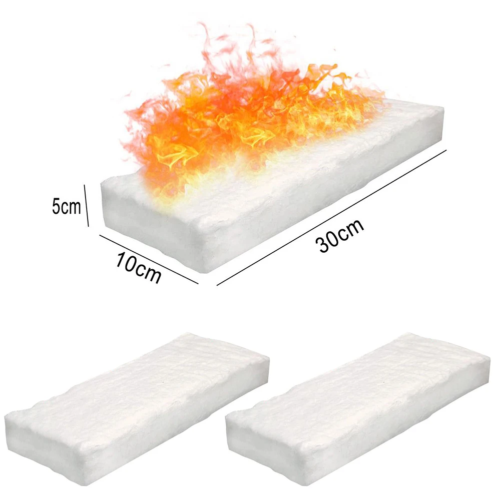 Manta para edredones de 30x10x5CM, 30x20x1CM, 30x20X2CM, 30x20x3CM, 30x20x5CM, Juego de 3 unids/lote de silicato de calcio Bio Fire 1206 ℃ blanco