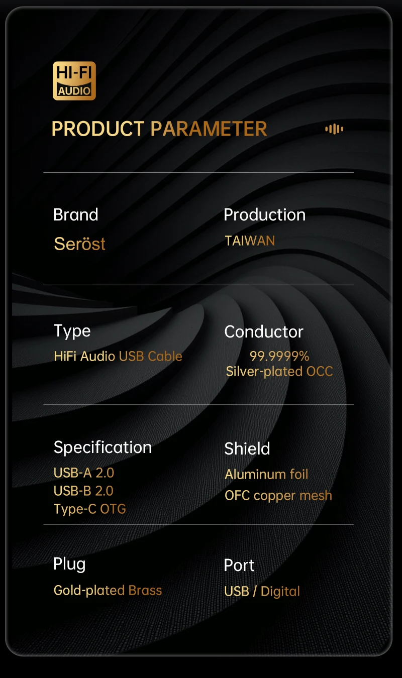 Serost HiFi Versilbertes Einkristall-Kupfer USB Digital Typ-C OTG Audiokabel für DAC DSP Mobiltelefon-Dekodierung Soundkarte – Detail 9