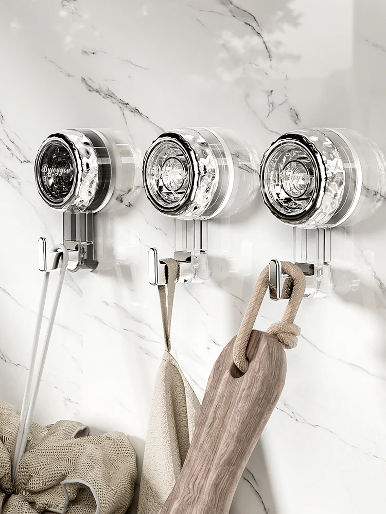 

Rotating suction cup hook No punching Strong load-bearing vacuum adhesive hook Kitchen bathroom Toilet wall towel No trace