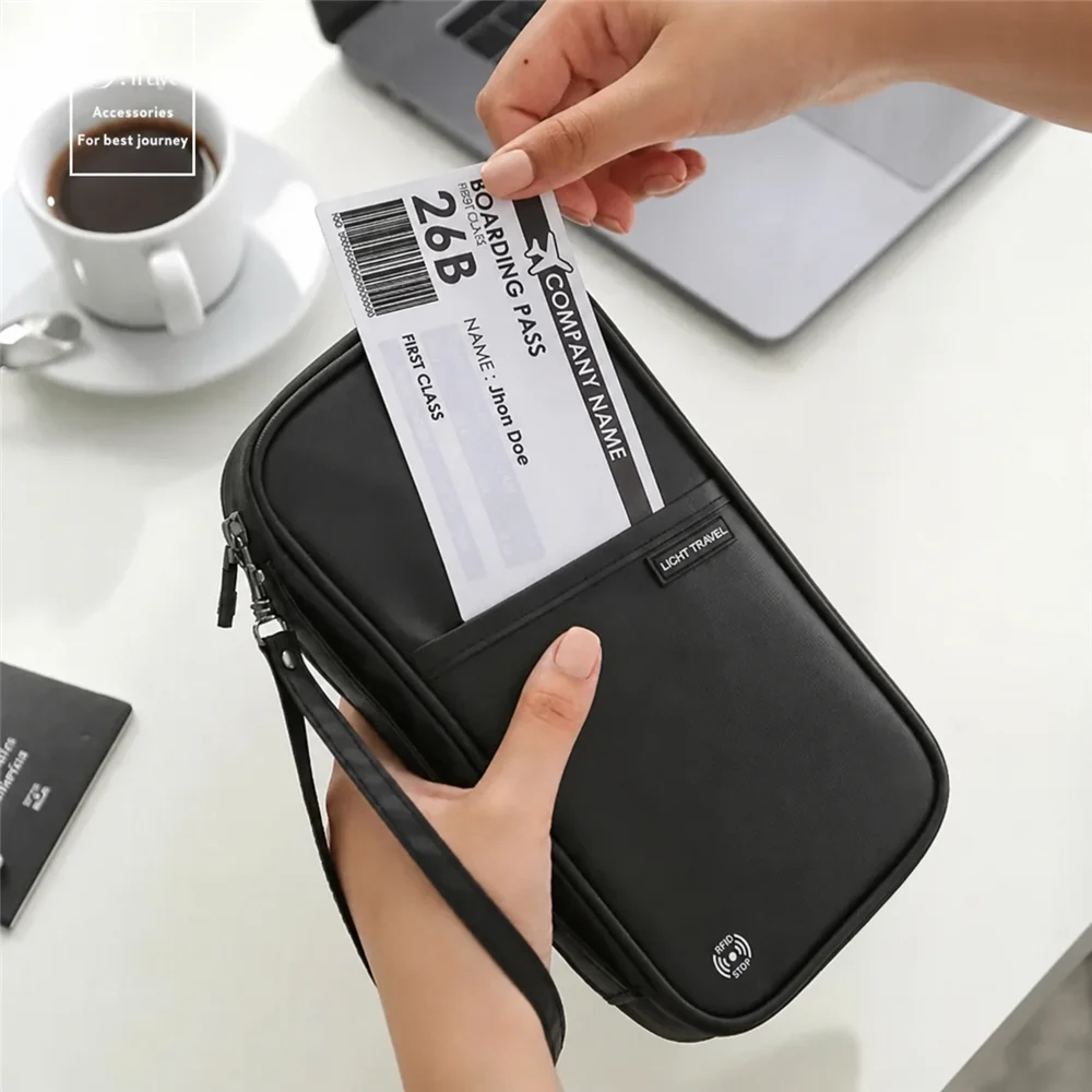 Travel Wallet for Family Passport Holder Waterproof Passport Wallet Organizer Travel Accessories Cover Document Bag Card Holder