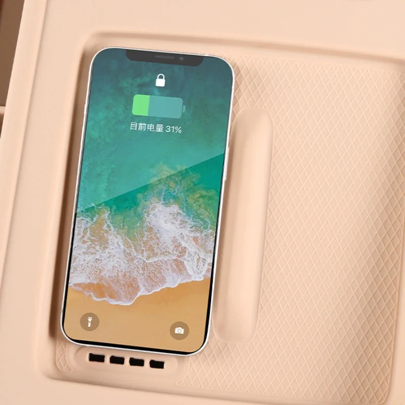 

Для Chery EXEED Sterra ET Беспроводная панель заполнения Силиконовая накладка Центральный ящик для хранения чашек для воды Модифицированные принадлежности