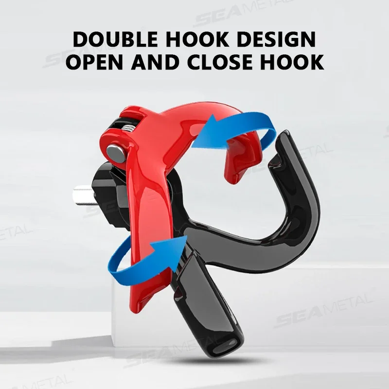 BLALION Motorcycle Helment Hook Holder Hand Bag Double Hook Luggage Shopping Bag Hangers Aluminum Alloy Motorcycle Accessories image 4