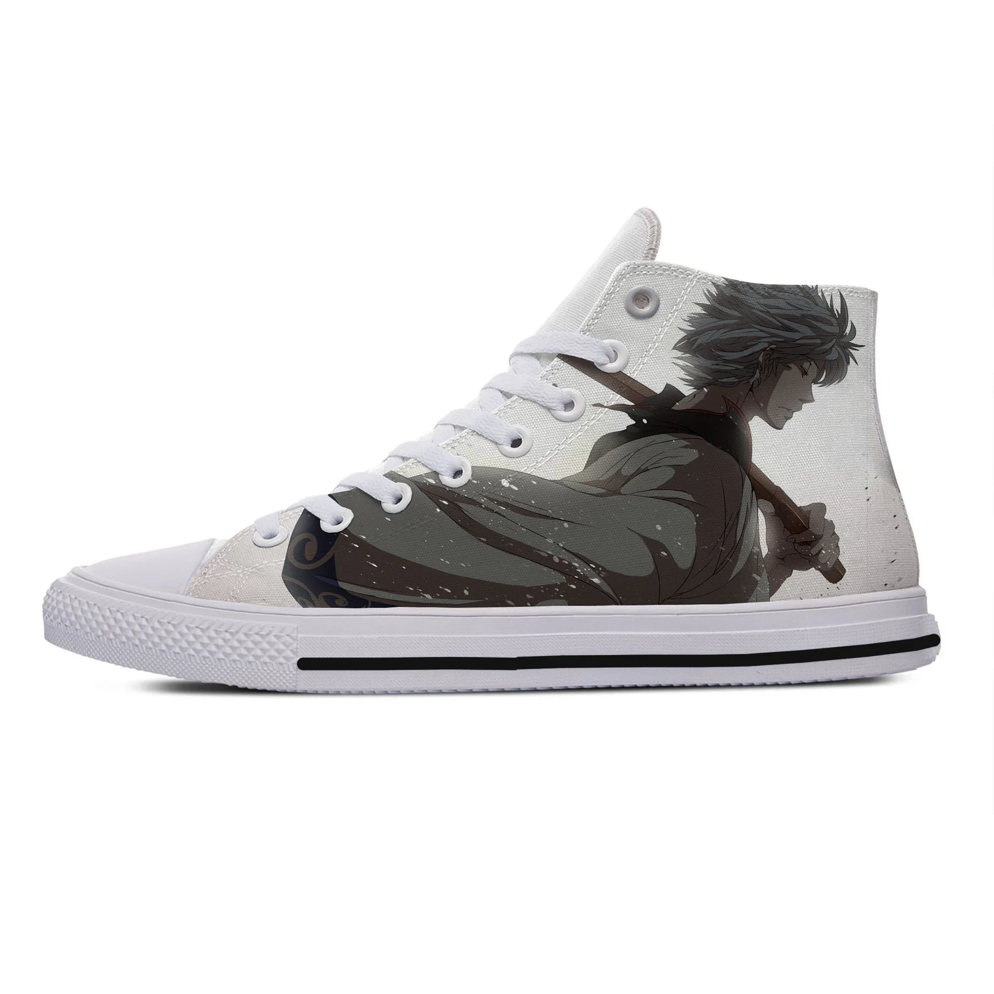 

Горячие и крутые модные летние кроссовки высокого качества с героями мультфильмов, удобная повседневная обувь для мужчин и женщин, аниме Gintama, высокие туфли для доски