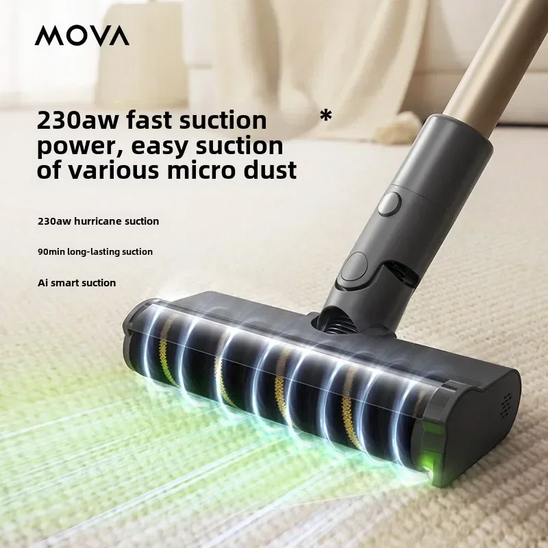 

【Новый продуктBlockbuster】 Беспроводной пылесос MOVA с зеленым светом и пылесосом S5 Sense в дополнение к клещам и датчике пыли