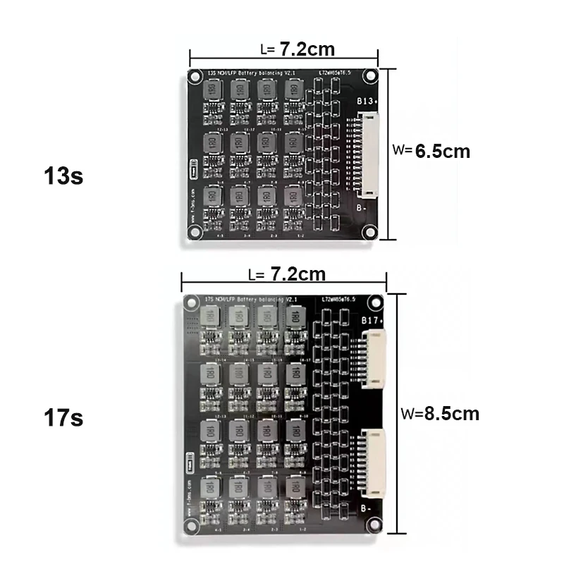 Balancer activo 1.2A para Lifepo4 3S 4S 5S 6S 7S 8S 9S 10S 12S 13S 14S 16S 17S, tablero de balance inductivo BMS Li-ion 4