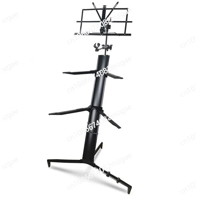 

Electronic piano stand, aluminum alloy double-layer keyboard display stand, flat sheet music score microphone stand