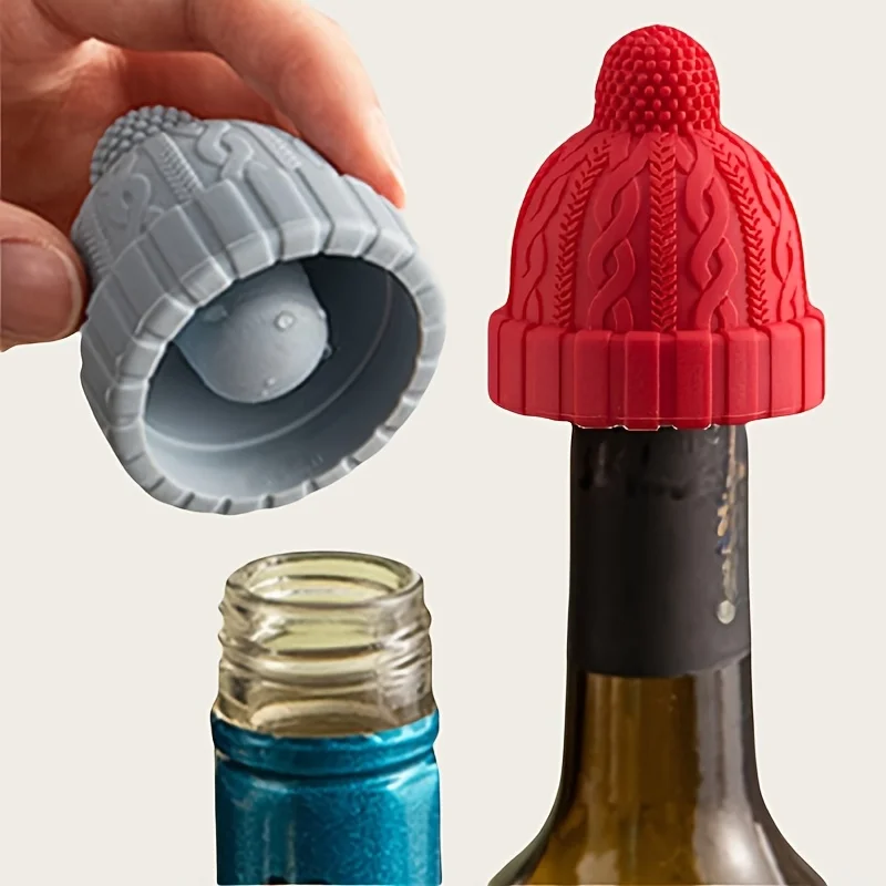 

1 pack of silicone red wine cork, Little Red Riding Hood wine cork, cartoon cute wine bottle cork.