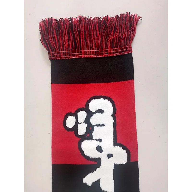 145*18 cm Size Al Ahly SC Ultras Ahlawy Scarf Elastic Scarf for Fans Double-faced Knitted UA0701