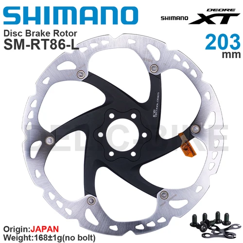 Imagen 1 del producto SHIMANO DEORE XT M8000 Rotor de freno de disco SM-RT86 203/180/160 mm SLX - Piezas originales de 6 pernos
