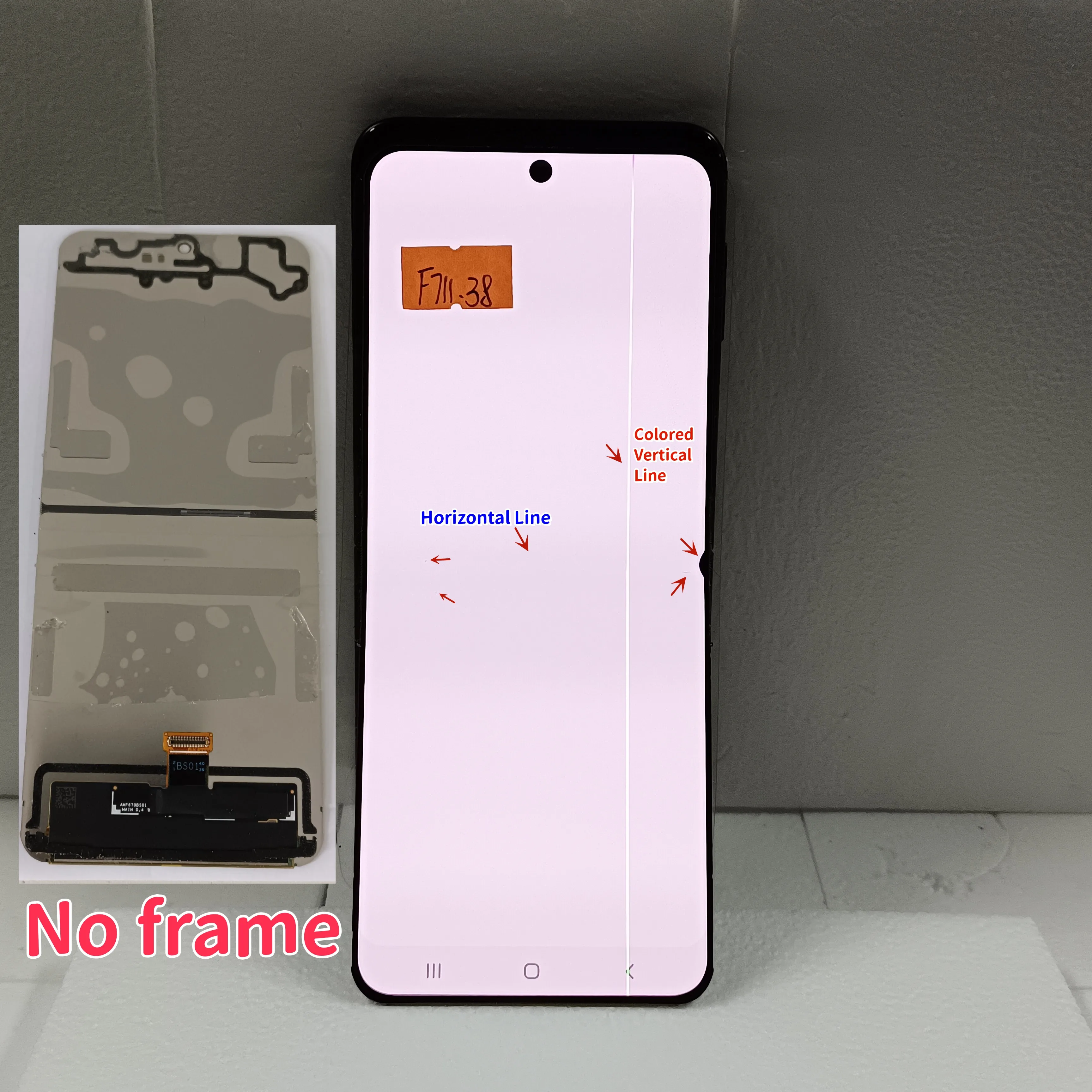 With defects AMOLED Z Flip3 LCD For Samsung Galaxy Z Flip 3 5G Display F711 F711U F711B F7110 Touch Screen Digitizer Assembly