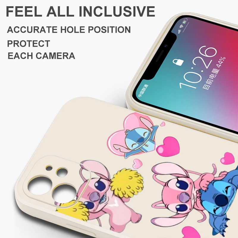 The Stitch Bady Disney Phone Case For Huawei P50 P50E P40 P30 P20 PRO LITE 5G P Smart Z S Funda Liquid Silicon TPU Coque Shell