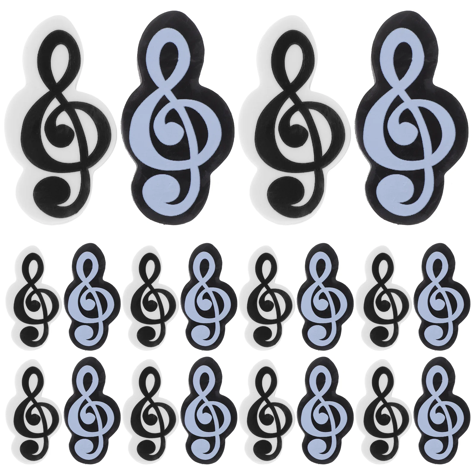 20 Pcs Music Note Erasers Small Gift Bag Convenient Mini Funny Symbol Cute Compact