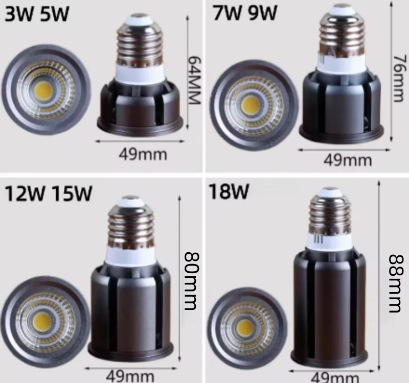 10pcs GU10 DIMMABLE E27 E14 MR16 GU5.3 Lampada LED Bulb  5W 7W 9W 12W 15W 220V 110V LED Lamp Spotlight  Spot Light Home lighting