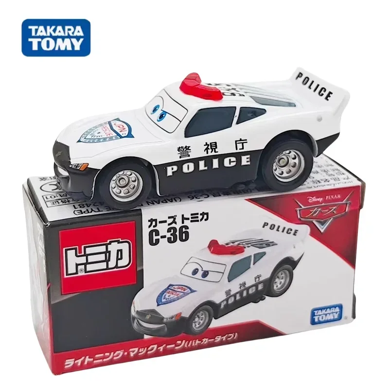 TAKARA TOMY TOMICA 레이싱 스토리 맥퀸 경찰차 합금 모델, 어린이 장식 장난감 컬렉션, 어린이 선물