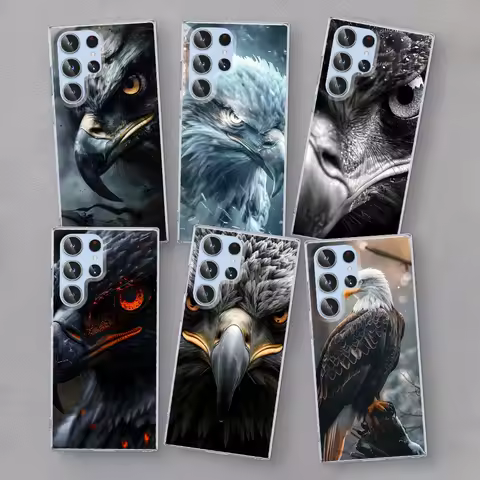 Fashion Eagle Cool Case for Samsung Galaxy S24 S23 S20 S21 FE S22 Plus S8 S25 Ultra S10e S10 Lite S9 TPU Transparent Phone Cover