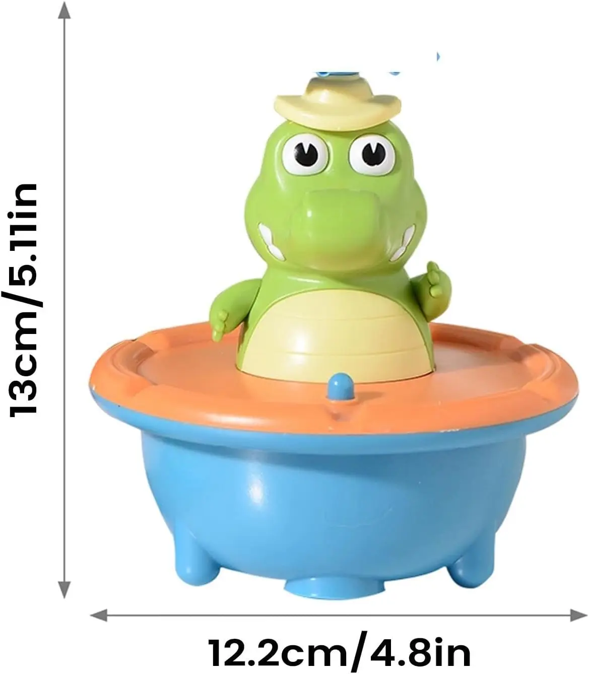 Light up Bath Toys Crocodile Fountain Bathtub Cute Crocodile Bath Bathroom Game with LED Light Water Sprinkler for Home Daycare