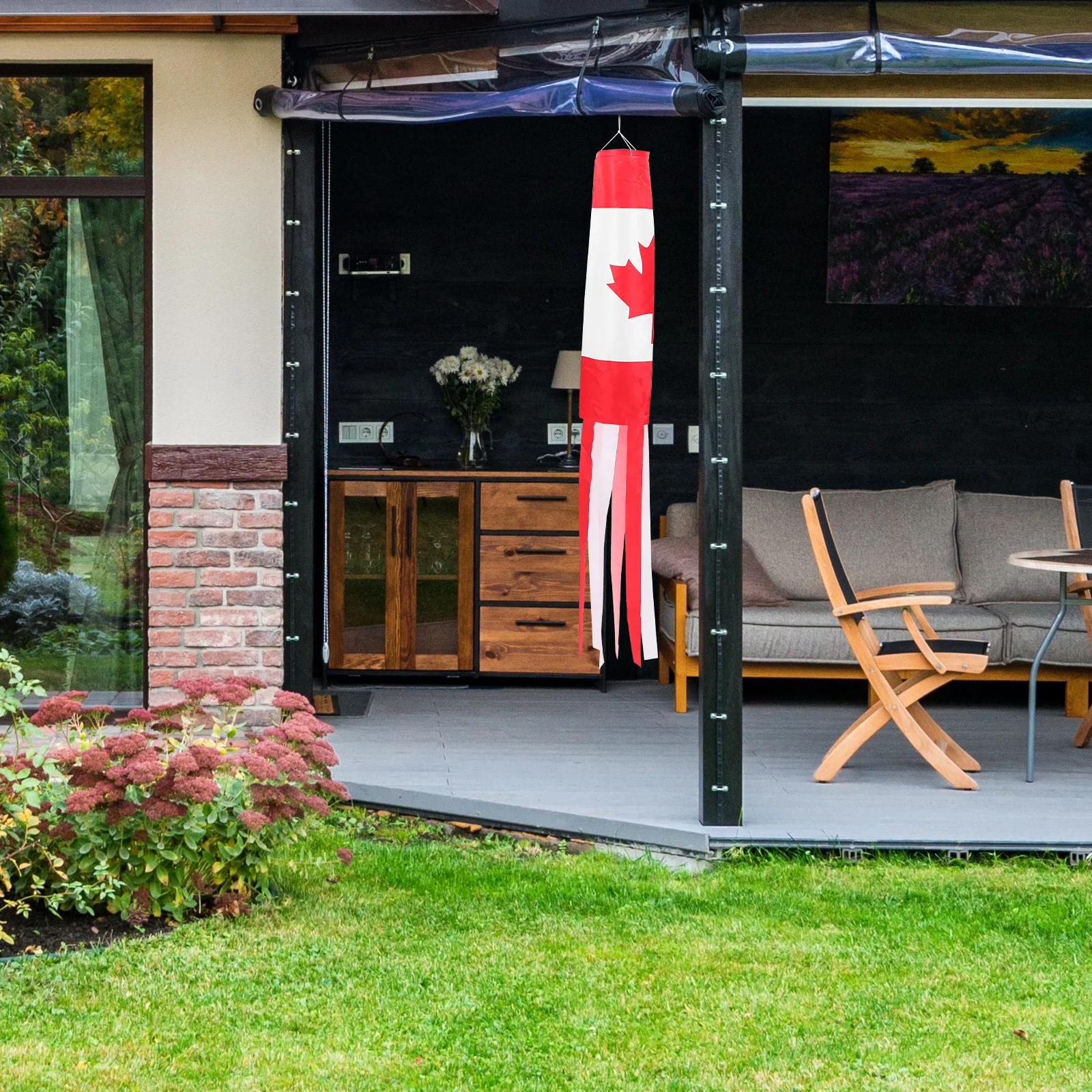 

2Pcs Canada Flag Windsock Outdoor Hanging Yard Decor Delicate Durable Decorative Windsocks Wind Socks Outdoor Clearance