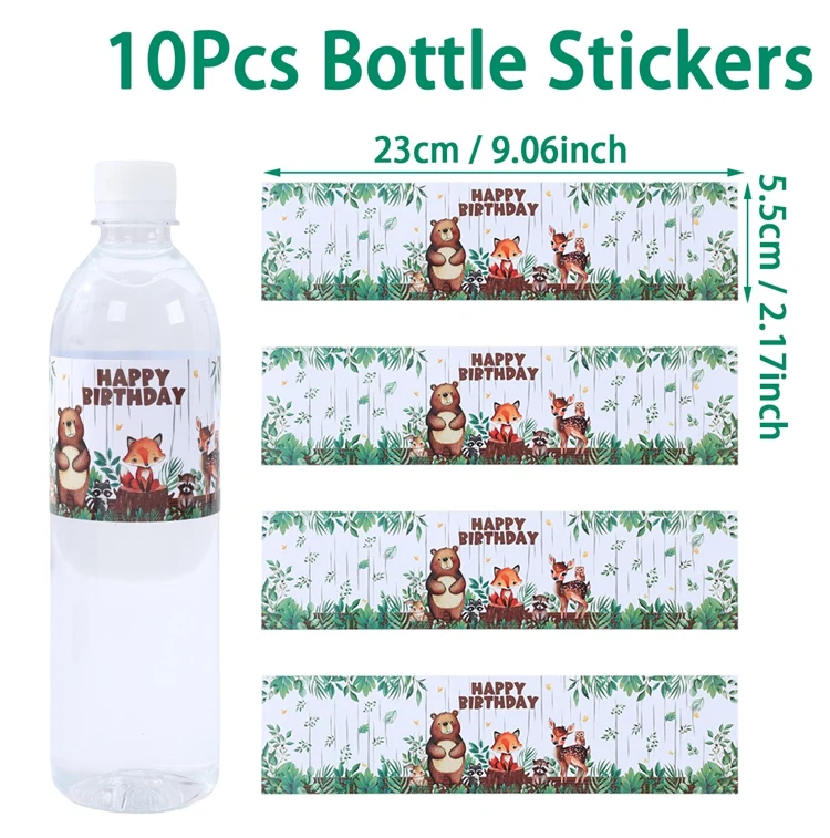 Stickers autocollants personnalisés anniversaire jungle safari
