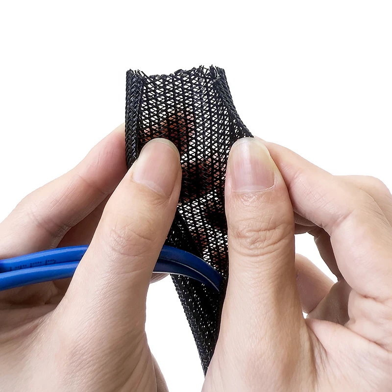 

Expandable Wire Sleeving Insulated Split-Sleeve Self-Closing Electrical Wire Loom Automotive Harness Home Cable Management