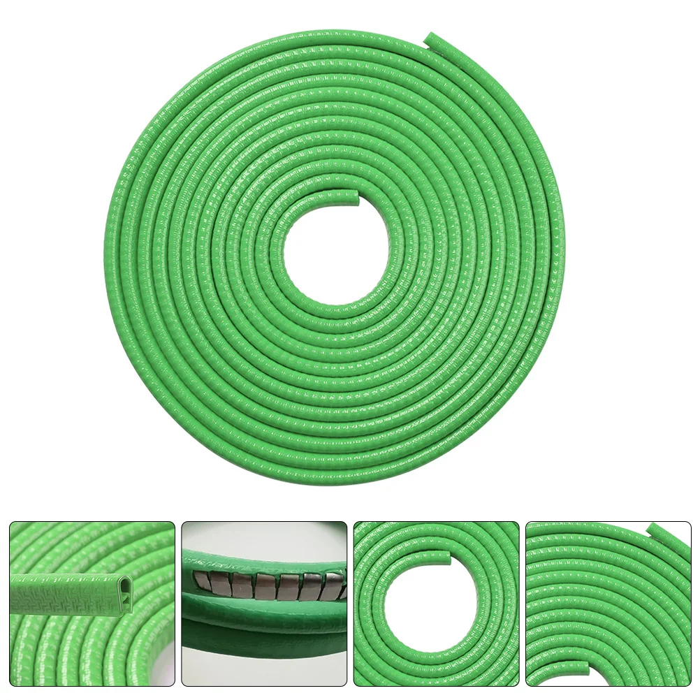 Kids Stickers Anti-scratch Strip Trim Accessories Car Door Guards Rubber Seal Strips Green Parts Child