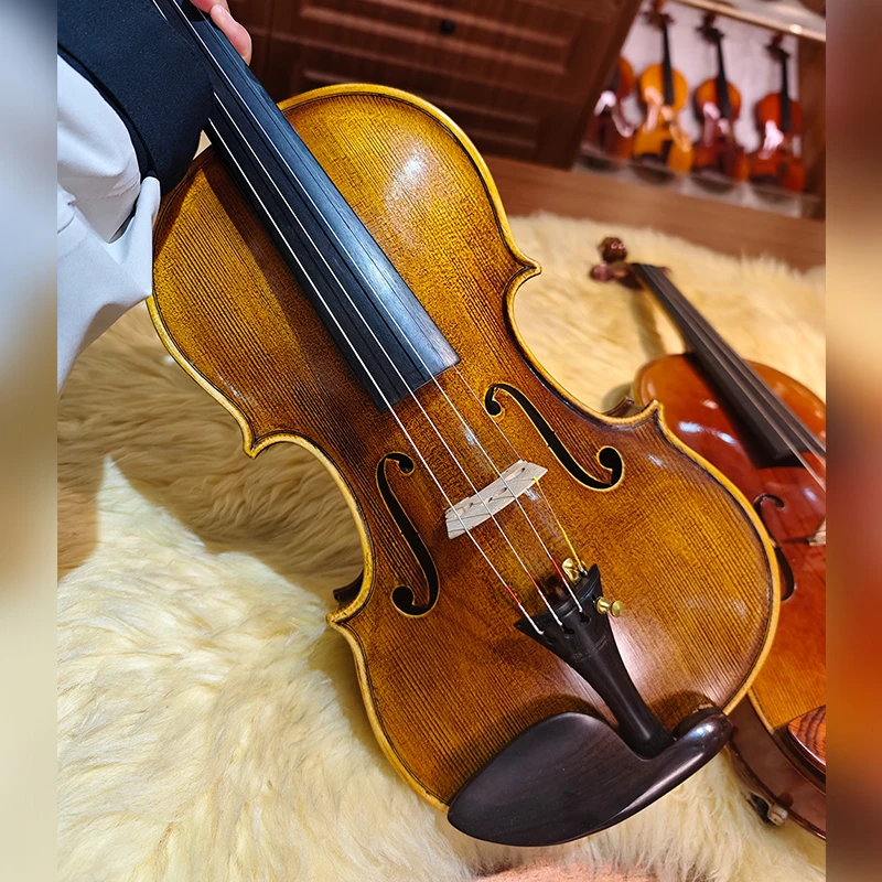 CHRISTINA Violin for Professional V11 NEW Model 4/4 Size High-quality Spruce One-piece Fine Flame Maple with Ebony Fittings