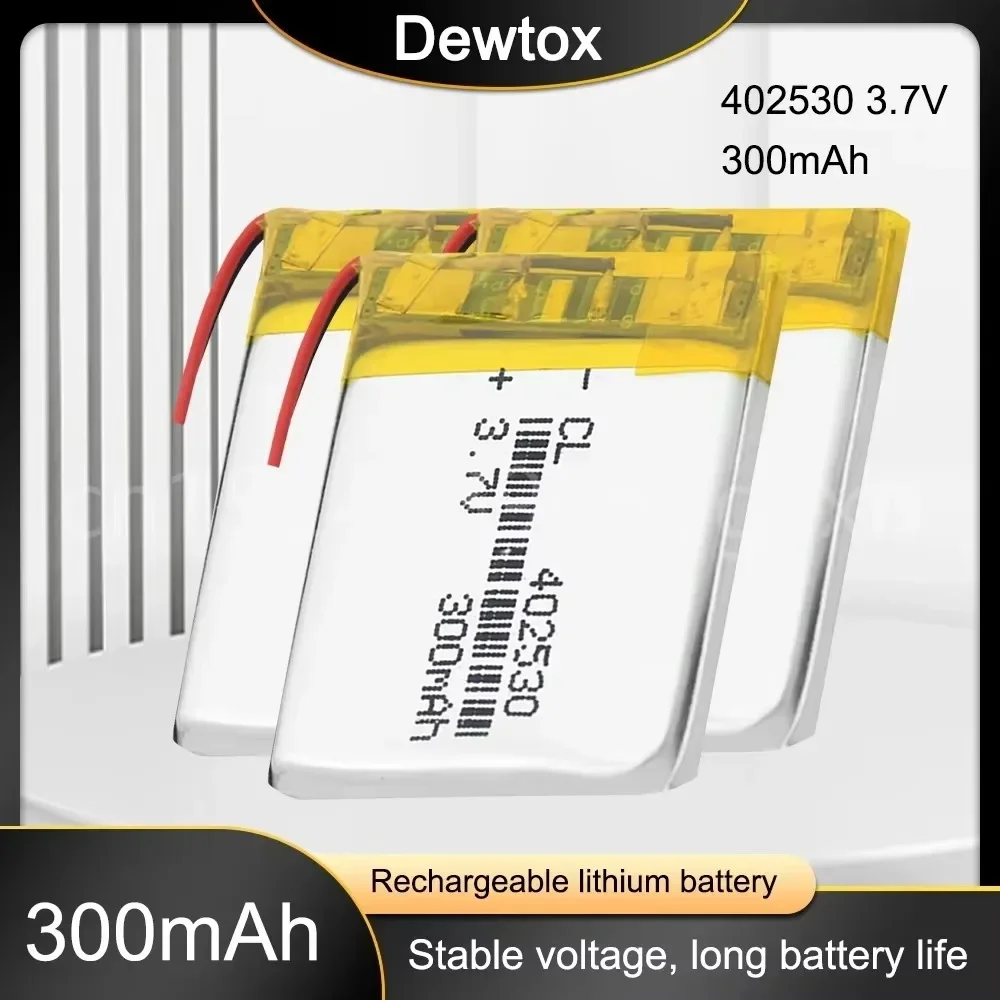 3.7V Lipo Cells 402530 250mah Lithium Polymer Rechargeable Battery for MP3 GPS DVR Car Recorder Bluetooth Headset Toy Batteries