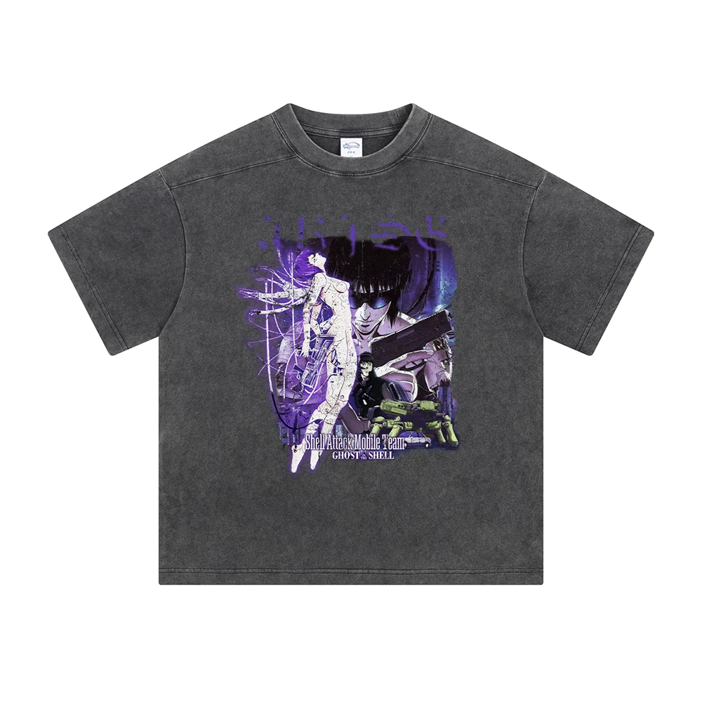 

Anime Printed Vintage T-shirt Men Graphic T Shirts Jujutsu Kaisen Japanese Y2k Tops Oversized Short Sleeve Punk Goth Cotton Tee