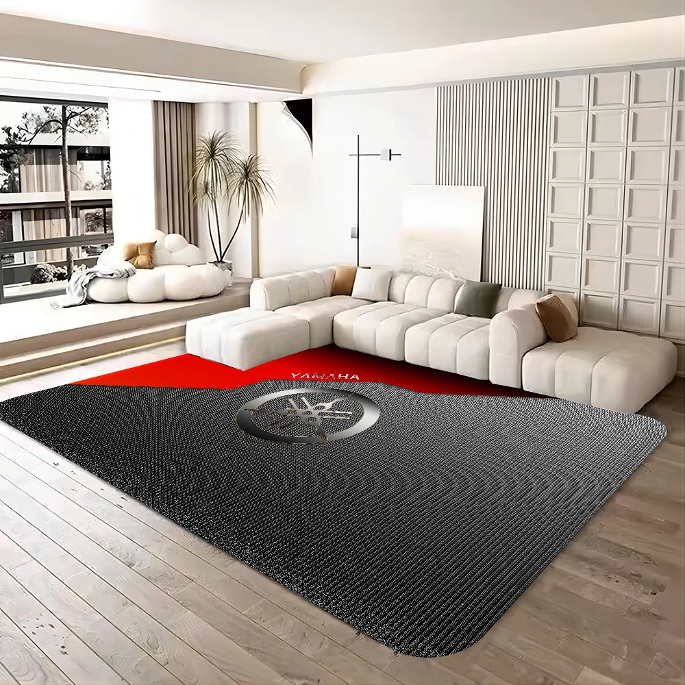 Y-YAMAHA Racing Logo Room Mats Cheaper Anti-slip Modern Living Room Balcony Printed Modern Home Decor