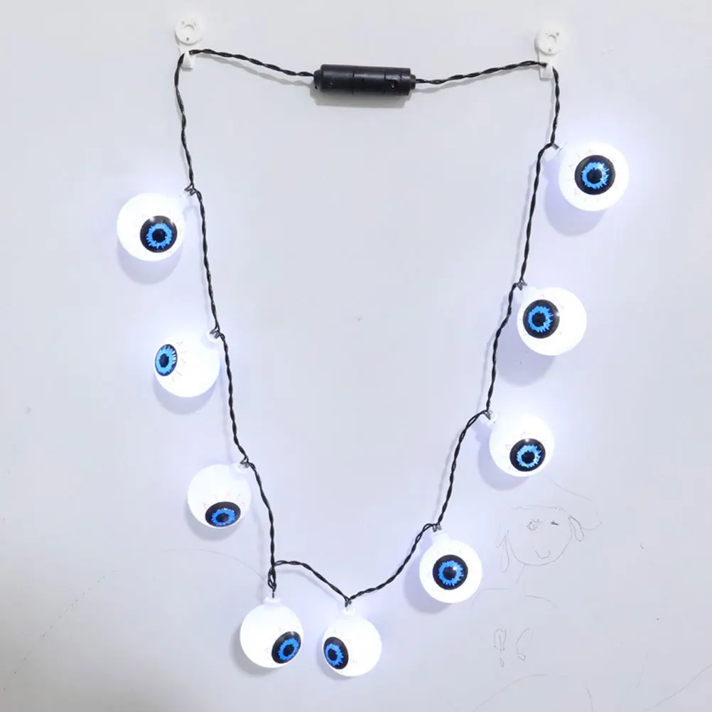 

2 Pcs Halloween LED Necklace Glow Lights Terrifying Pumpkin Lamp String Decorations Low Power Flexible Long Lasting