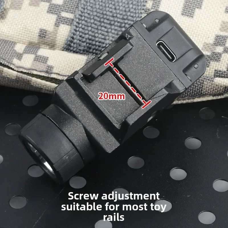 Metall TLR-8 Strobe LED Unterrohr-Taschenlampe, Universelle 20MM Schiene Verstellbare Starklicht-Taschenlampe Passend für Glock – Detail 5