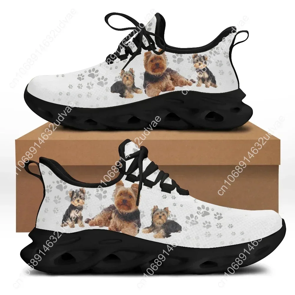 Yorkshire Terrier Print Casual Sneakers Women Shoes Dog Paw Brand Design Summer Spring Walking Foorwear Tennis Shoes 2