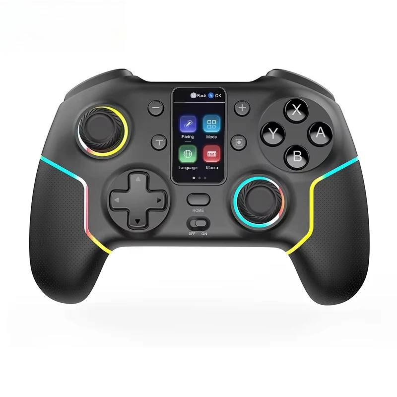Light wireless game controller for mobile phone computer gamepad with smart screen