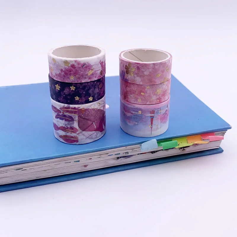 2M art and wind and paper tape cartoon fantasy cherry blossom hand tent diary decoration girl