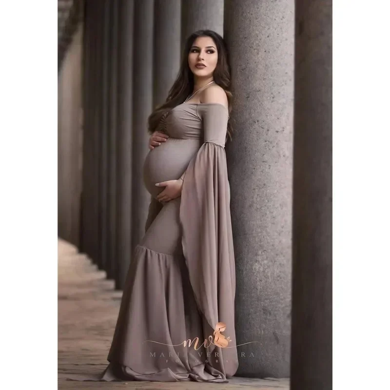 

Long Maternity Photography Props Pregnancy Dress Photography Maternity Dresses for Photo Shoot Pregnant Dress Lace Maxi Gown