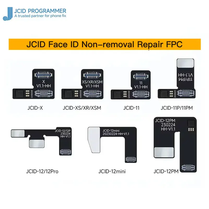 JCID Non-removal Face ID Repair FPC flex cable for iPhone X-12PM Face ID issues without soldering face id DOT-Projector fix tool