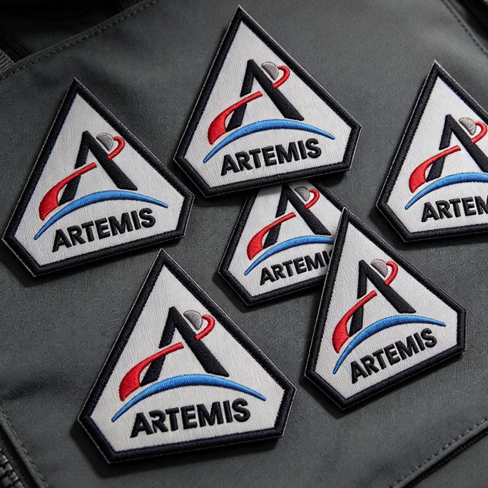 1PC Embroidered Outdoor Accessory Armband with The ARTEMIS Triangular Emblem, Jacket, Sweater, and Adhesive Backpack Patch