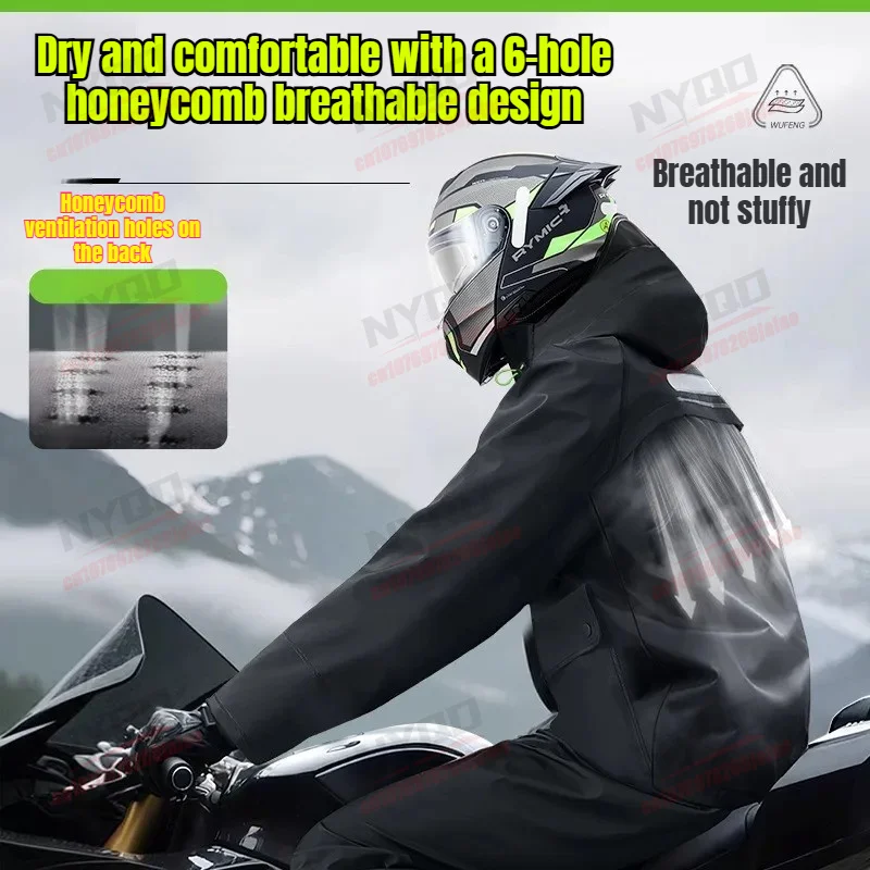Motorcycle Riding Raincoat Rainstorm Proof Matching Rainshoes PVC Thickened Adult Suit Split Jacket Outdoor Bicycle