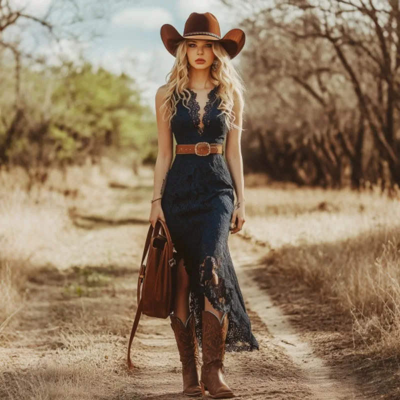 2023 zomer vrouwen sexy boho jurk blauw kant mouwloze midi-jurk vintage uitgesneden asymmetrische zoom strand zonnejurk