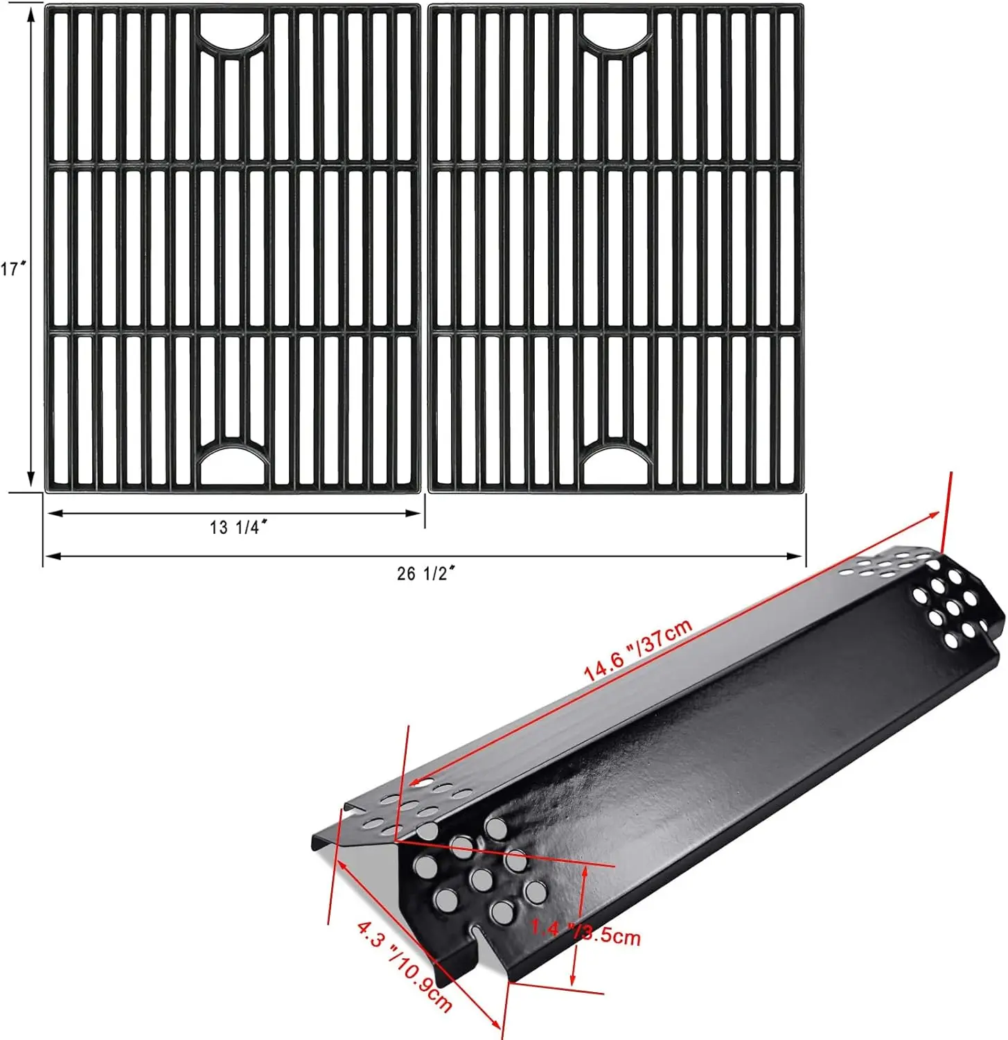 Pièces de gril pour Home Depot Bâle Cloth, 4 brûleurs, 720-0830H, 5 modèles de gril à gaz, plaque chauffante en acier et porcelaine