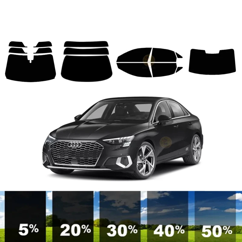 

precut Removable Window Tint Film For Car 100% UVR 5%-70%VLT Heat Insulation Carbon ﻿For AUDI A3 4 DR SEDAN 2021-2023