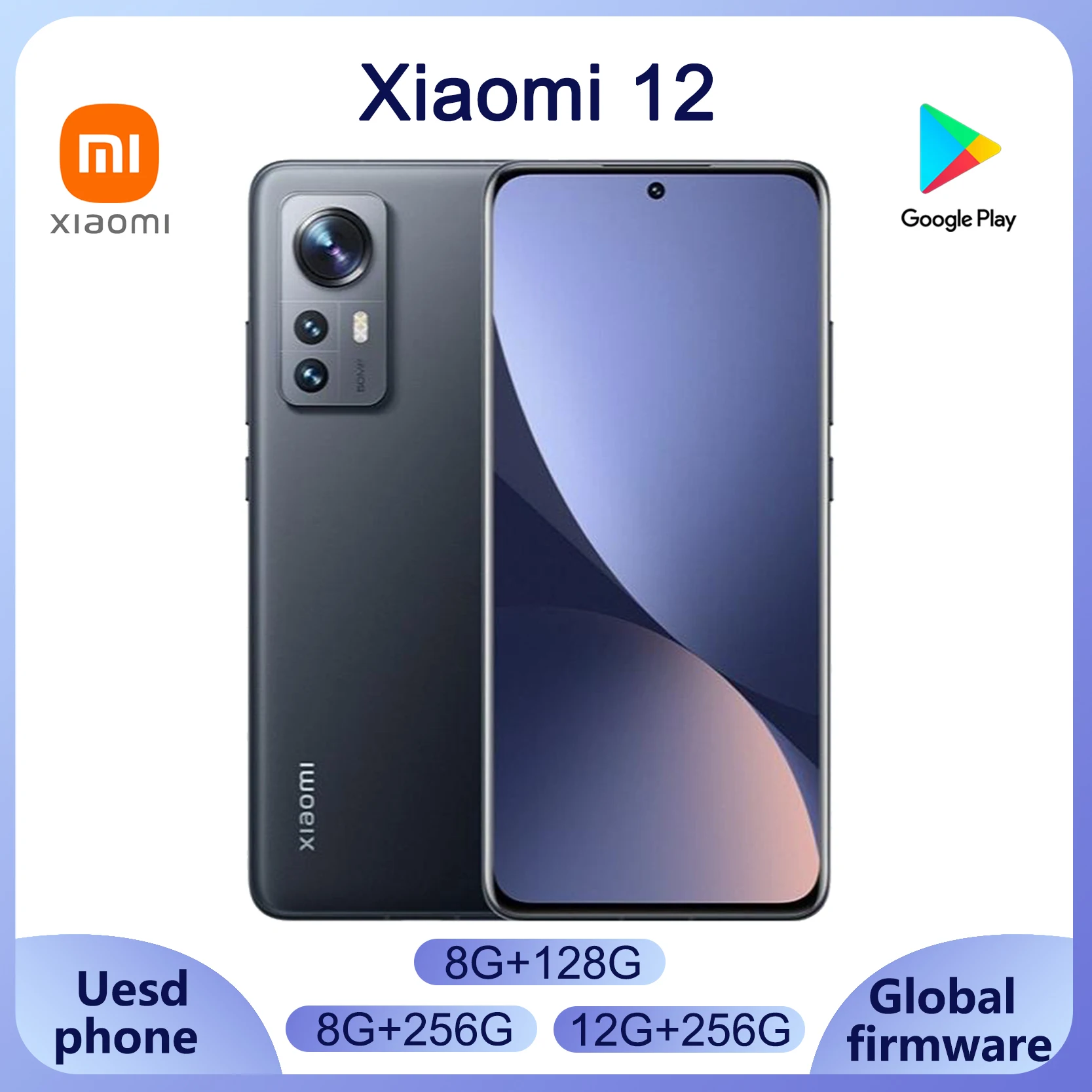 Xiaomi 12 5G Smartphone Global Version Qualcomm Snapdragon 8 Gen1 6.28inchs 50MP 32MP 2340x1080 Android 67W