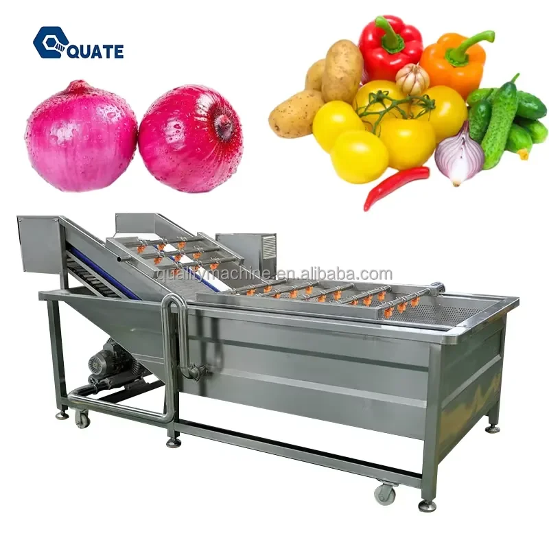 Commercial Fruit and Vegetable Bubble Washing Machine Spray Cleaning Equipment for Cleaning with High Efficiency