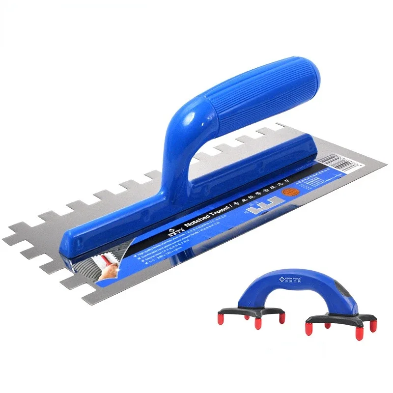 

Plastering Finishing Flat Trowel Stainless Steel California Square Notched Trowel for Large Format Tiles