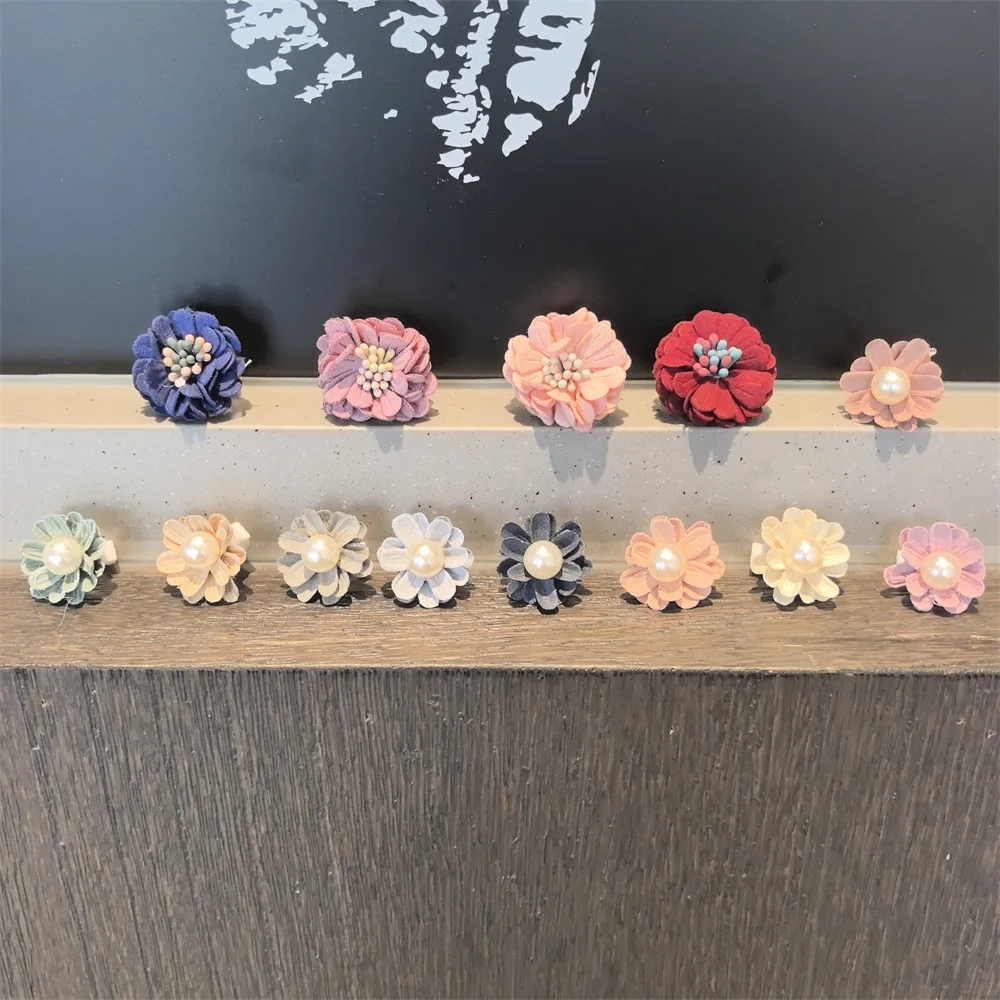 Shoe Charms Fabric Daisy Faux Pearl Shoelace Buckle for German Style Sneakers White Yellow Outdoor Premium Portable Sturdy
