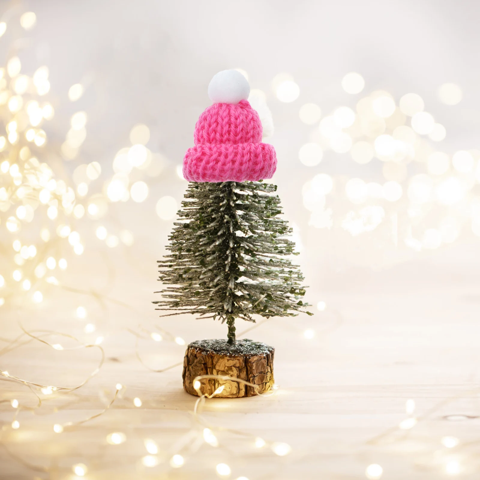 

10PCS Christmas Santa Cap Party Favors Knitted Christmas Hats Xmas DIY Decorations Santa Cap Holiday Gifts Soft Lightweight